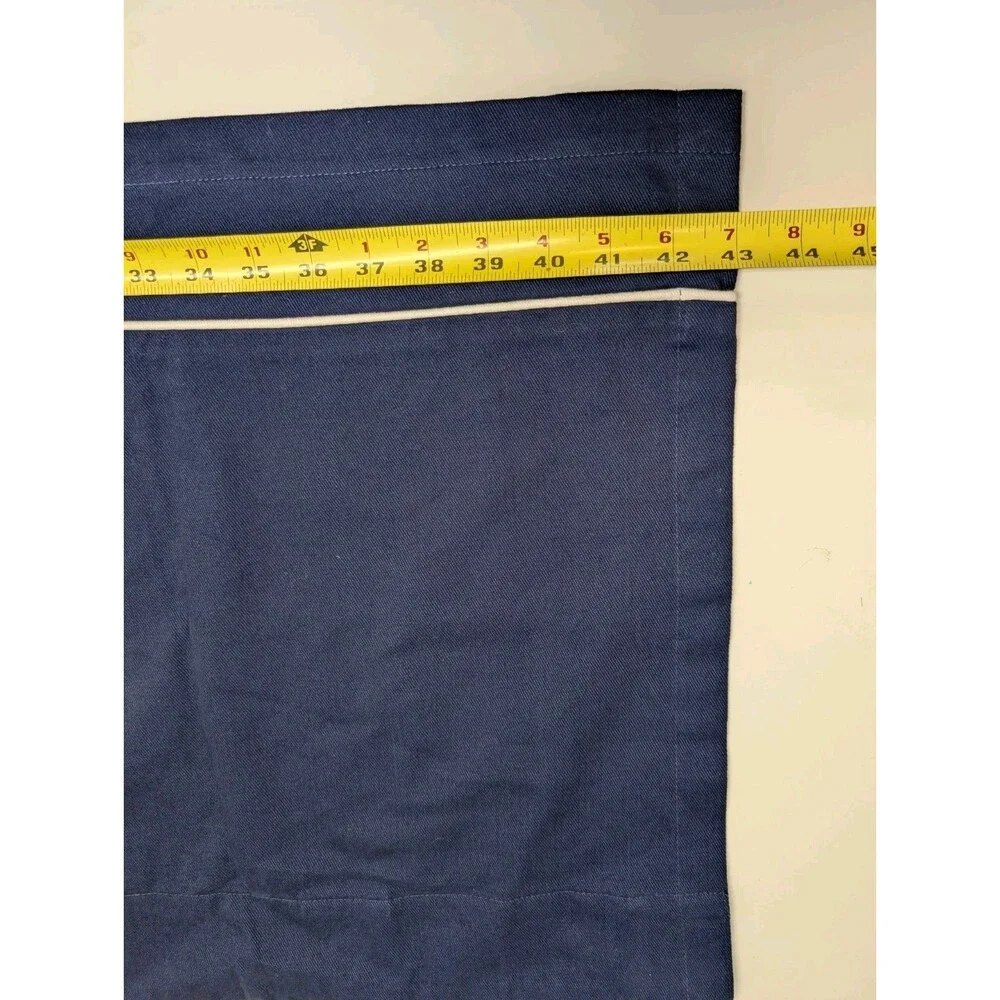 Pottery Barn Kids Twill Window Valance Midnight Navy Blue Nursery Nautical 43x17